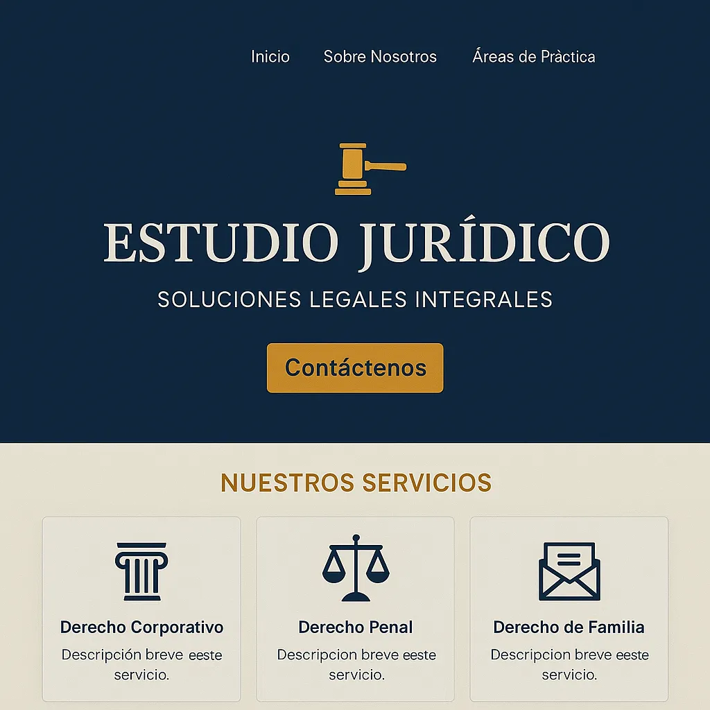 Sitio web para estudio jurídico