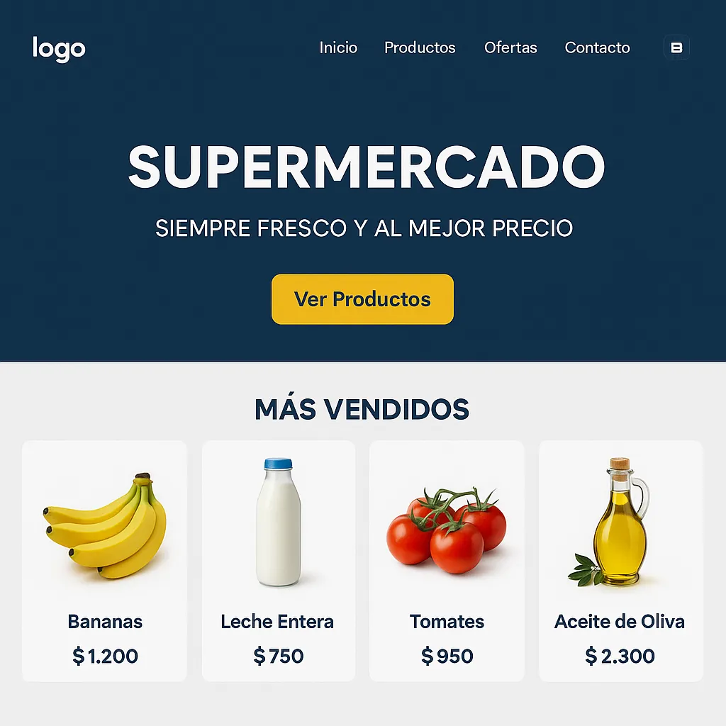 Sitio web para supermercado